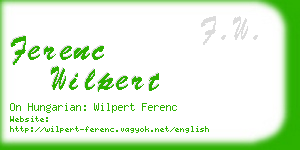 ferenc wilpert business card